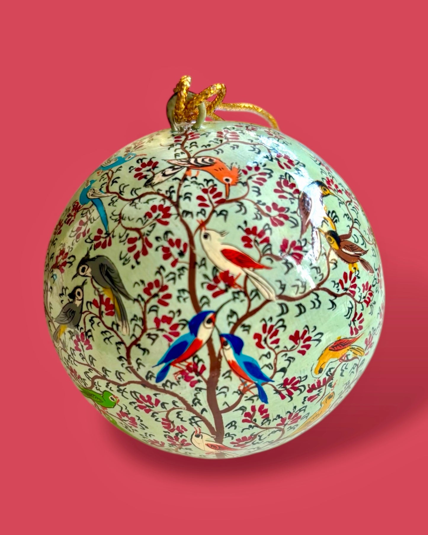 Pallina di Natale in papier maché, pezzo unico