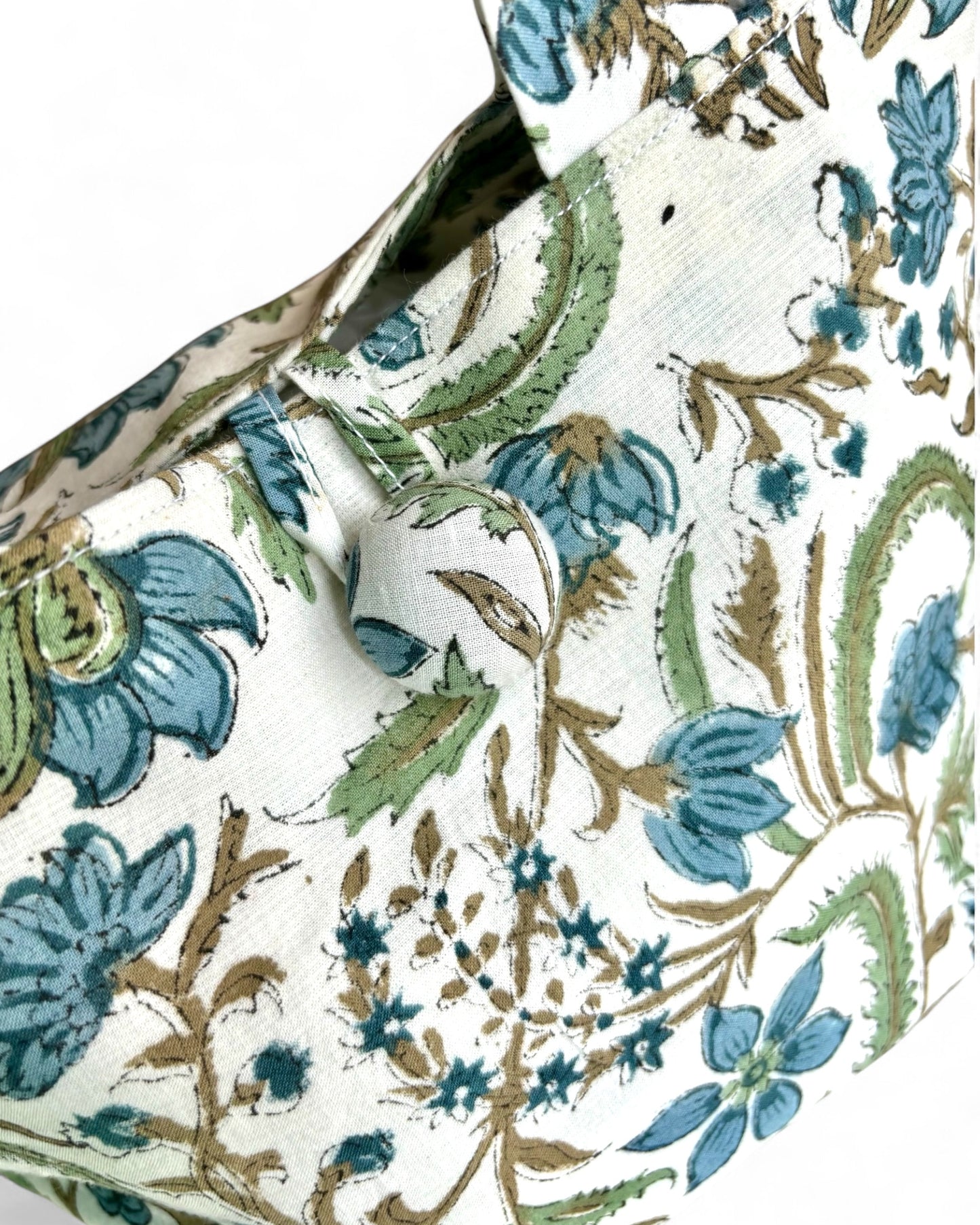 Borsa a trapezio in cotone artigianale