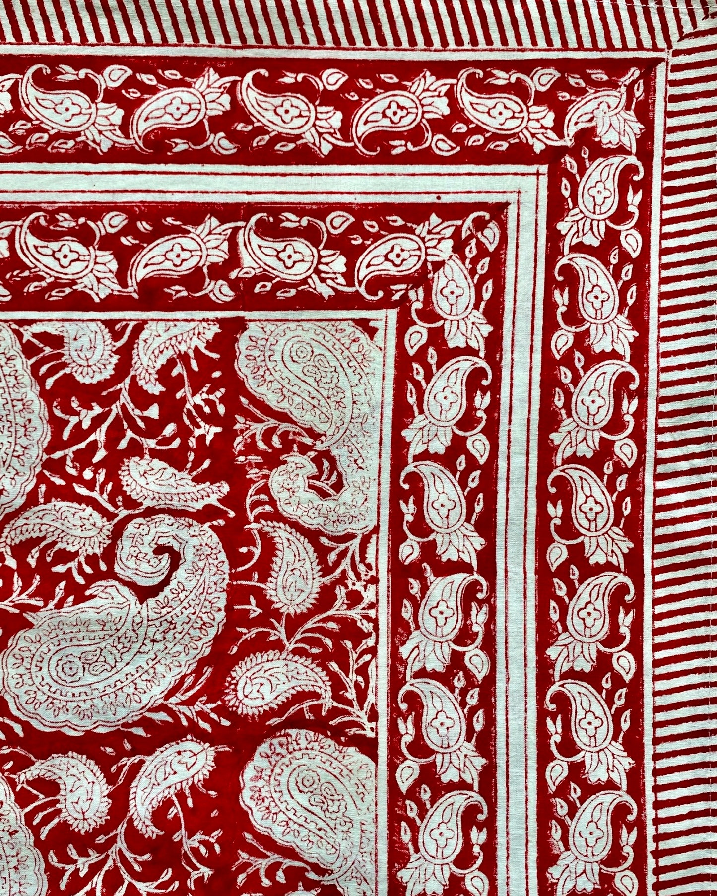 Tovaglia artigianale indiana 100% cotone con fantasia esotica perfetta per tavole accoglienti