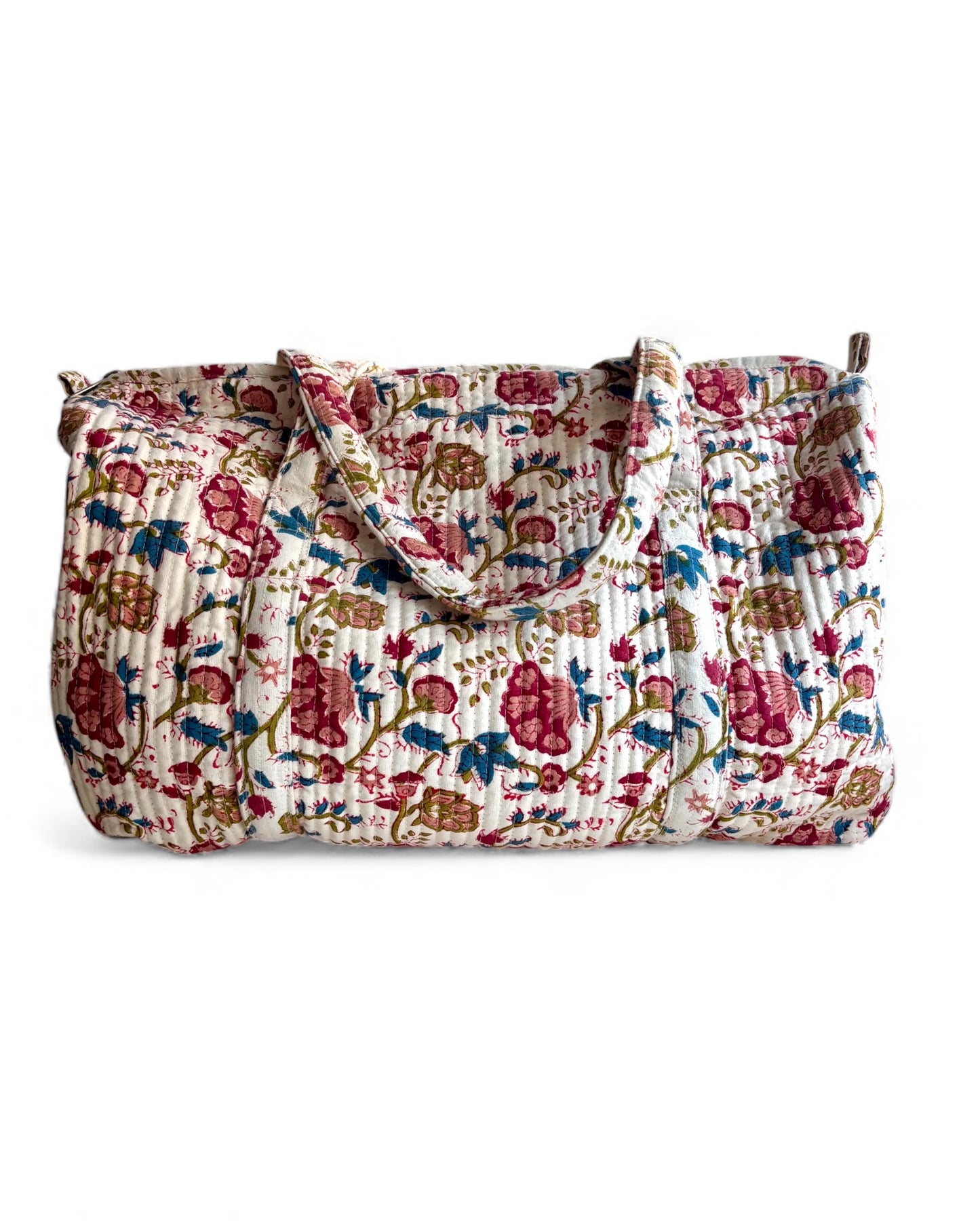 Borsa trapuntata da viaggio bianca