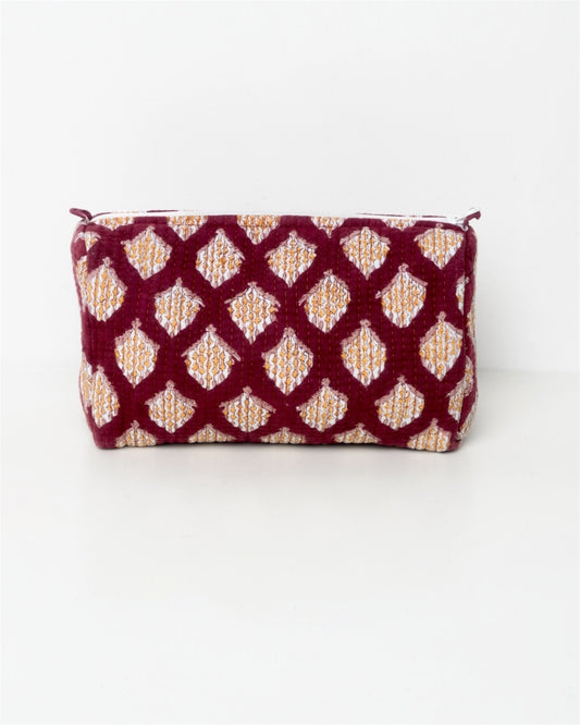 Beauty con fantasia senape su fondo prunga