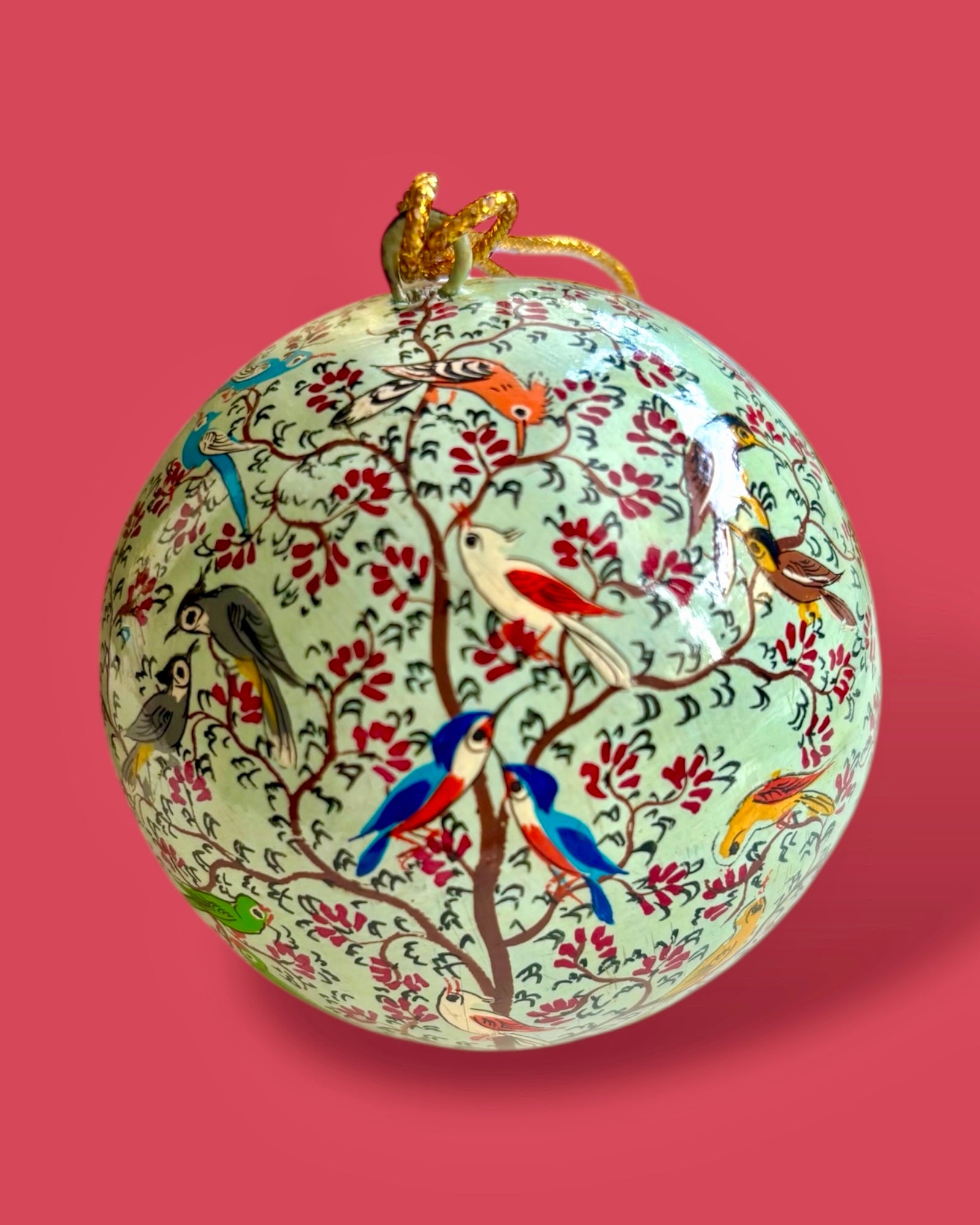 Pallina di Natale in papier maché, pezzo unico