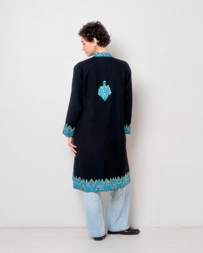 Cappotto con ricami Ari, made in Kashmir