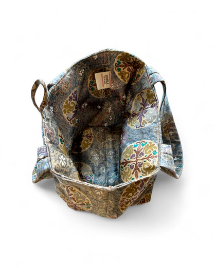 Minibag compatta da sera in seta