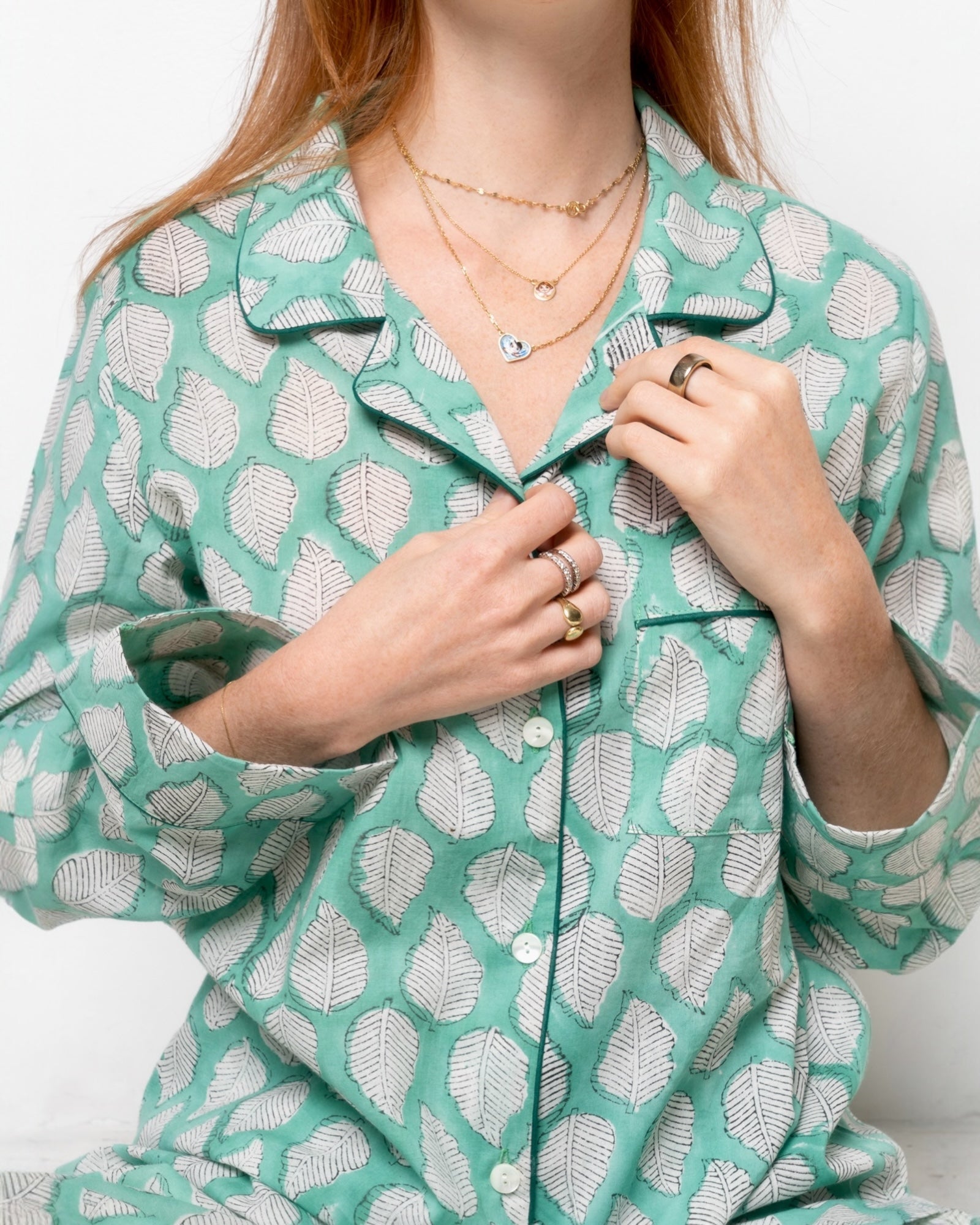 Completo pigiama donna blockprint
