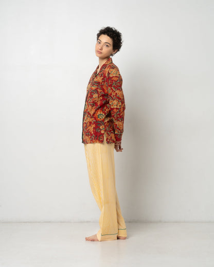 Hand printed cotton cambric pajama