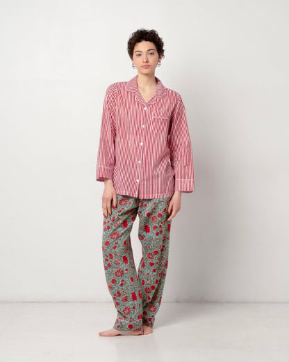 Hand printed cotton sleepwear