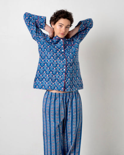 Salmon patterned pajama pants