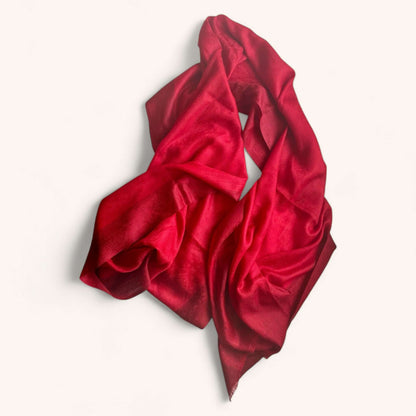 Ginger - lightweight red wool stole