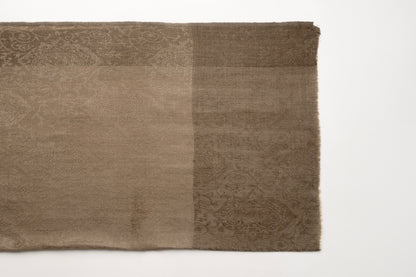 Stola in lana fine marrone scuro