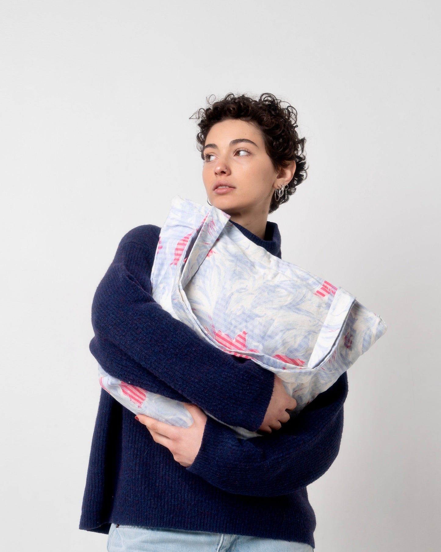 Shopper in cotone recuperato, pratica e bella