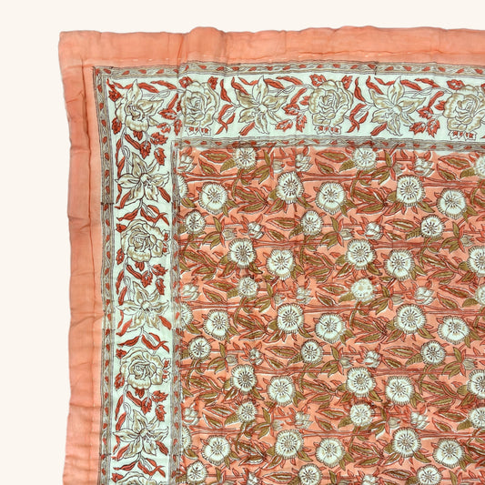Peachy - double-sided cotton quilted bedspread