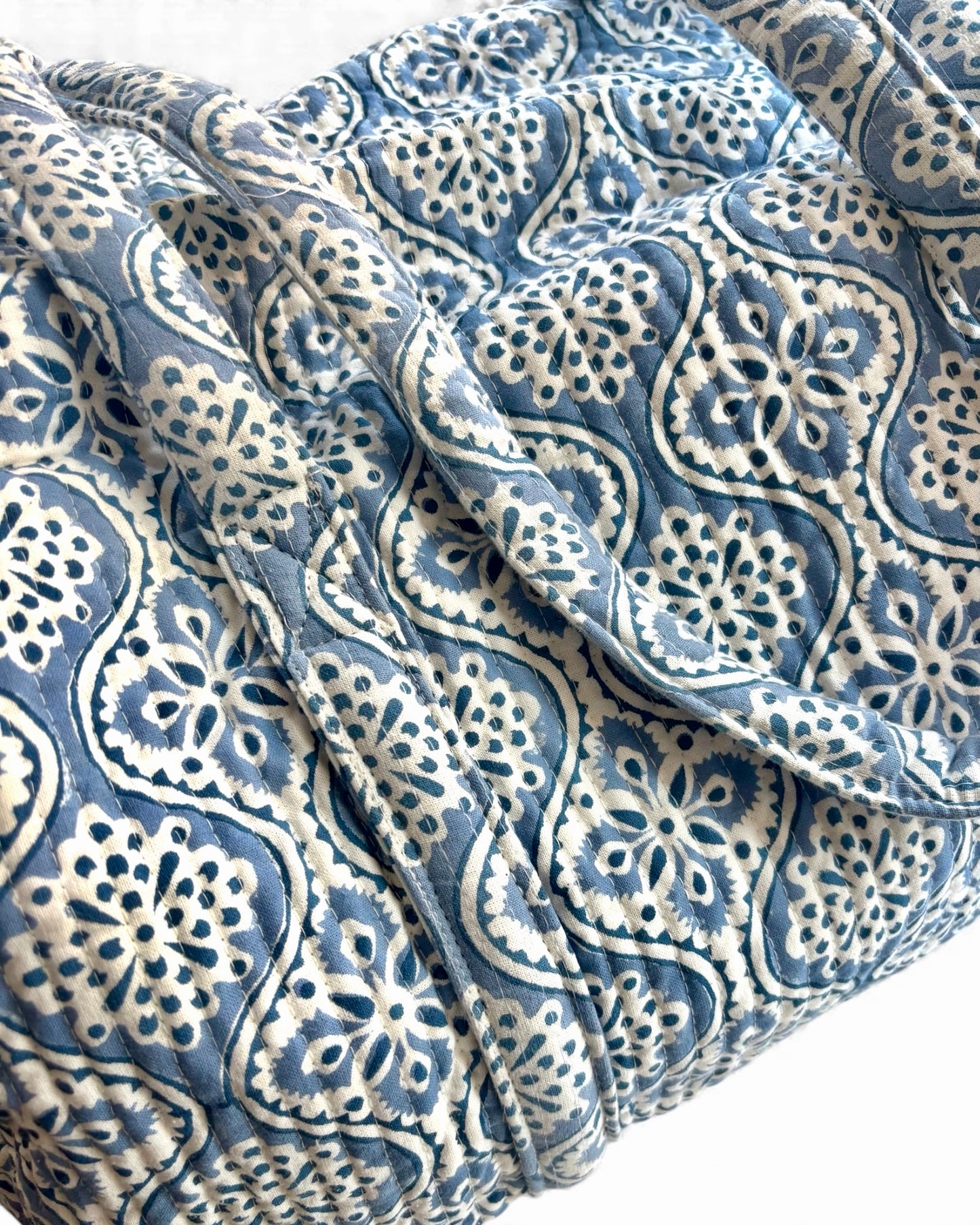 Borsa weekend artigianale blockprint